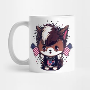 Cute Dog 4th of July Punk Patriot Pooch Mug